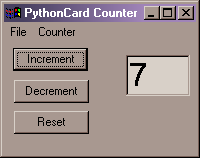 Finished C ounter Application With Counter Menu